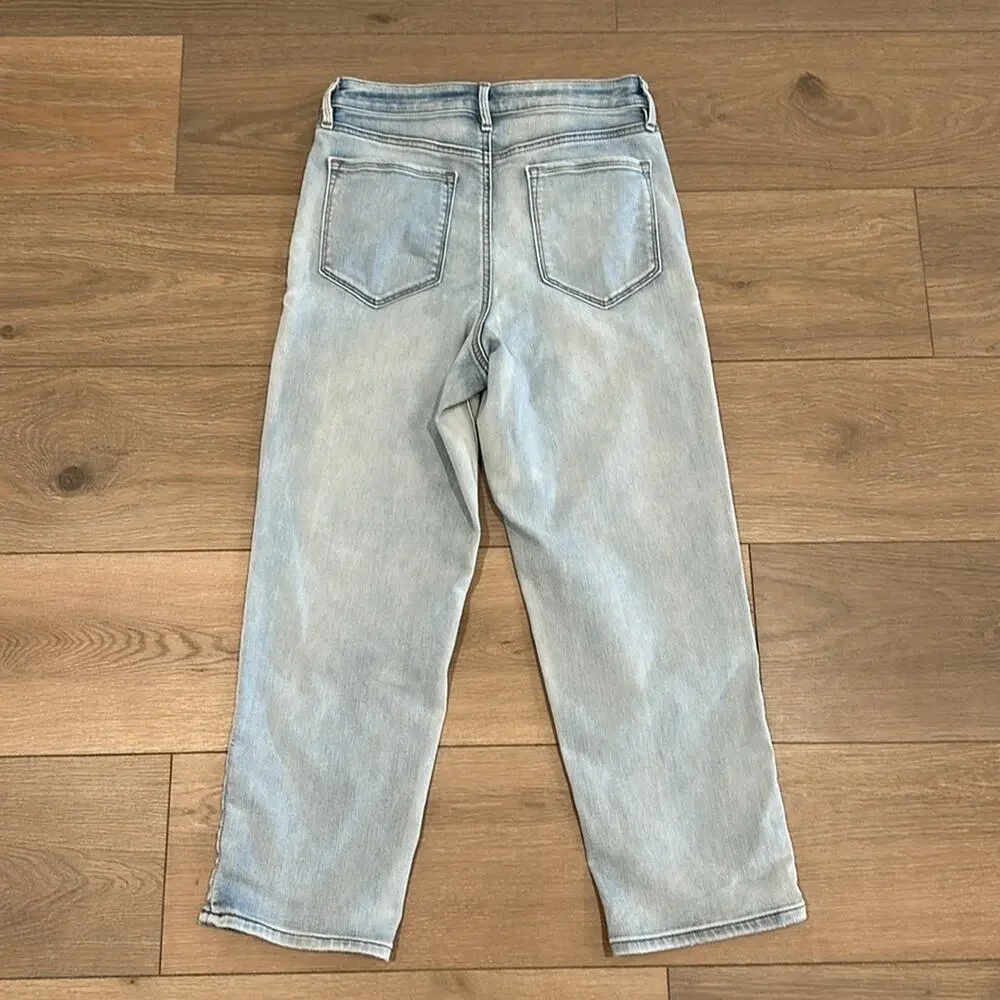 ATHLETA Light Wash Sculptek Straight Leg Ankle Stretchy High Waist Jeans Size 6P
